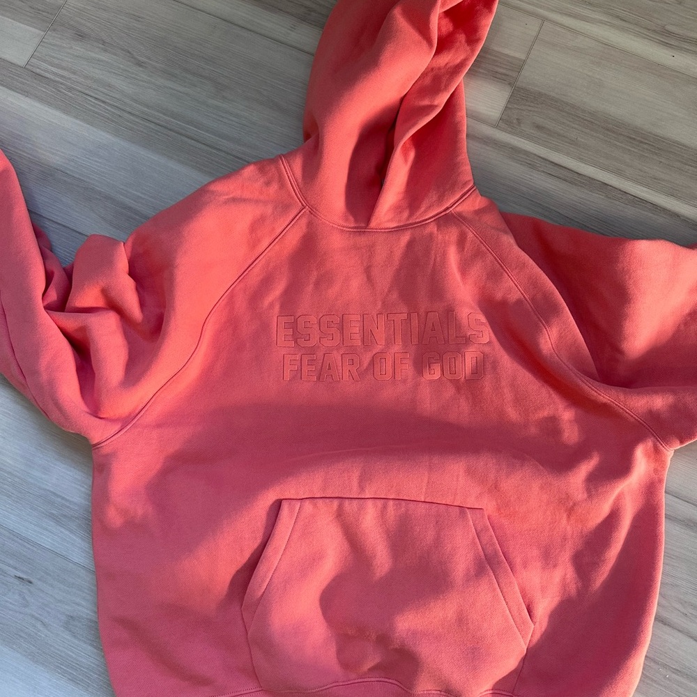 Essentials Fear of God Pink Hoodie